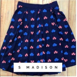 LuLaRoe Skirts - LuLaRoe Red, White, and Blue Madison LuLaRoe Skirts - LuLaRoe Red, White, and Blue Madison